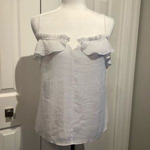 GUESS SPAGHETTI STRAP RUFFLE TOP SIZE M NWOT